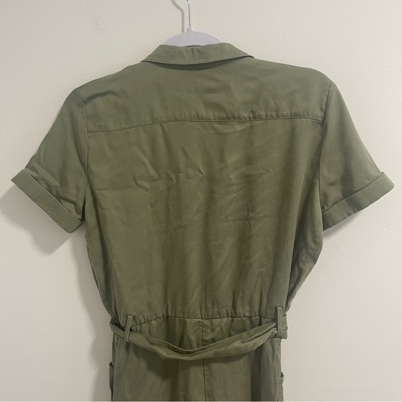 UNTUCKit TENCEL Utility Tilly Jumpsuit Olive Green Size XS - Picture 8 of 10